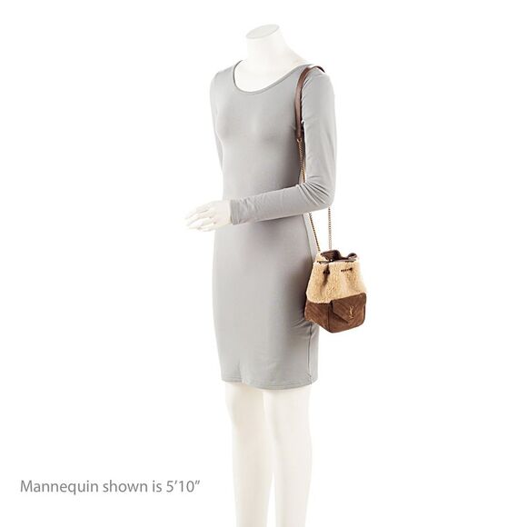 Saint Laurent Suede Shearling Joe Mini Bucket Bag - Picture 6 of 10